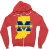 indiana for michigan Zipper Hoodie