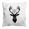 Deer With Diamond Throw Pillow