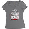 Life After Death Touch My Boyfriend And Find Out Women's Triblend Scoop T-shirt