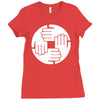 dj remix funny mens Ladies Fitted T-Shirt