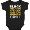 melanin african american woman Baby Bodysuit
