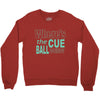 snooker where's the cue ball going Crewneck Sweatshirt