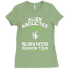 alien abductee survivor tour ufo nerd geek comic funny Ladies Fitted T-Shirt