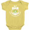 cia badge cider imbibing anarchist with badge Baby Onesie