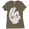 mickey mouse high pop Ladies Fitted T-Shirt