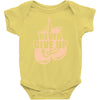 Never Give Up Uterine Cancer Awareness Baby Bodysuit