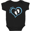 Baby Boy with Heart Any Name Customized Baby Bodysuit