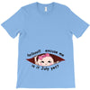 hello excuse me is it july yet asian girl black print T-Shirt