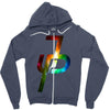 jake paul colorful galaxy Zipper Hoodie