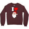 i love santa noel Crewneck Sweatshirt