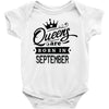 Queens Are Born In September Baby Onesie