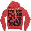 plans with my cats tonight Zipper Hoodie