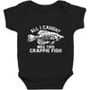 all i caught was this crappie fish Baby Bodysuit