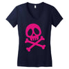 pink pirate Women's V-Neck T-Shirt