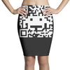 space alien qr code Pencil Skirts