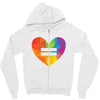 Rainbow Equality Heart Zipper Hoodie