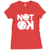not ok baseball Ladies Fitted T-Shirt