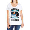 Never Underestimate A Man Who Watches Lost in Space And Was Born in De Ladies Curvy T-Shirt