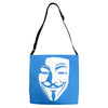 v per vendetta face film horror cinema&amp;tv Adjustable Strap Totes