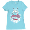 bad cat   gatos locos Ladies Fitted T-Shirt