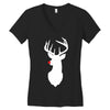 deer skull christmas Women's V-Neck T-Shirt