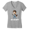 hey, ass butt! Women's V-Neck T-Shirt