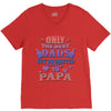 only the best dads get promoted to papa V-Neck Tee