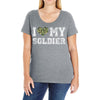 i love my soldier regular camouflage Ladies Curvy T-Shirt
