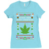 smoke weed every christmas Ladies Fitted T-Shirt