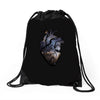 galaxy heart Drawstring Bags
