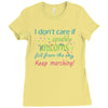 marching band i dont care if sparkly unicorns Ladies Fitted T-Shirt
