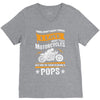 Motorcycles Pops V-Neck Tee