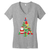 christmas tree made of bells stocking santa Women's V-Neck T-Shirt