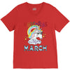 unicorns are born in march cute unicorn V-Neck Tee