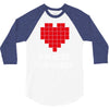 nerd shirt design  herz f&uuml;r nerds computer gaming fun big bang minecr 3/4 Sleeve Shirt