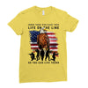 Honor Those Who Place Their Life On The Line Ladies Fitted T-Shirt