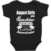 August Girls Are Sunshine Mixed With A Little Hurricane Baby Bodysuit