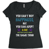 you can't buy happiness, but you can adopt a cat and that's pretty muc Women's Triblend Scoop T-shirt