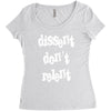 dissent dont relent Women's Triblend Scoop T-shirt