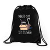 ninja cat Drawstring Bags