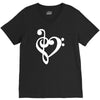 musik notes V-Neck Tee
