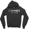 100x or gtfo bitmex edition white logo Zipper Hoodie