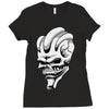alien skull Ladies Fitted T-Shirt