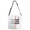 win some, lose some, dim sum Adjustable Strap Totes