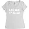 kale yeah i'm vegan Women's Triblend Scoop T-shirt