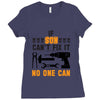 IF SON CAN'T FIX IT THAN NO ONE CAN FIX IT Ladies Fitted T-Shirt