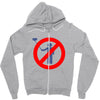no selfie sticks girls Zipper Hoodie