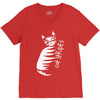 cat stripes V-Neck Tee