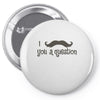 mustache Pin-back button