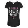 i stole her heart couple Maternity Scoop Neck T-shirt